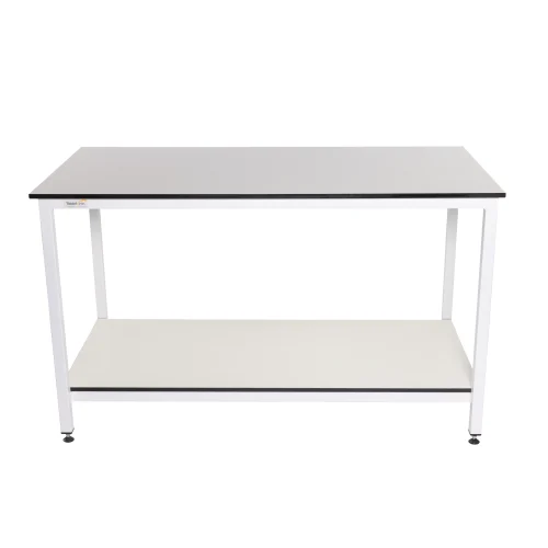 Static Lab table with low shelf