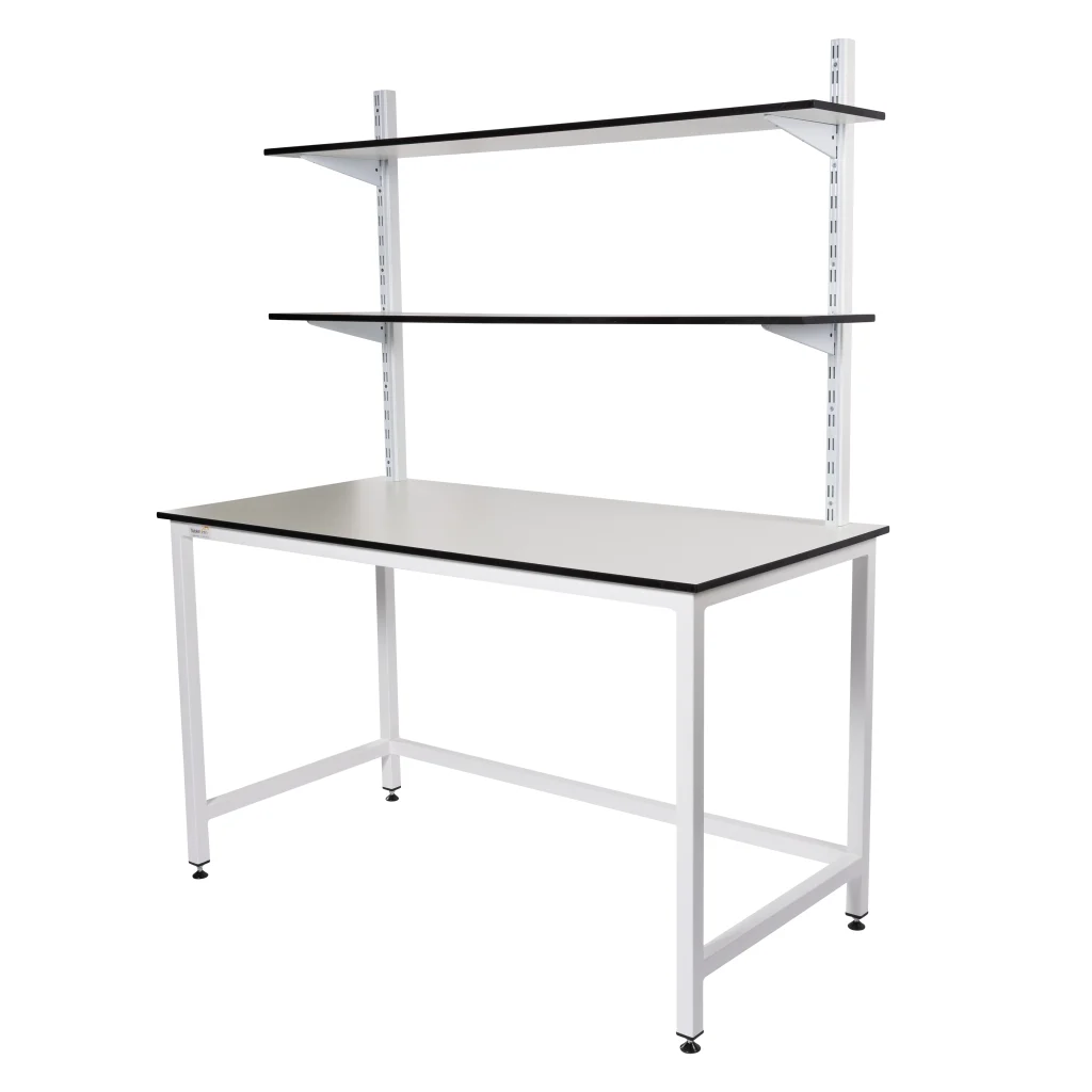 Laboratory Bench with Spur Shelving